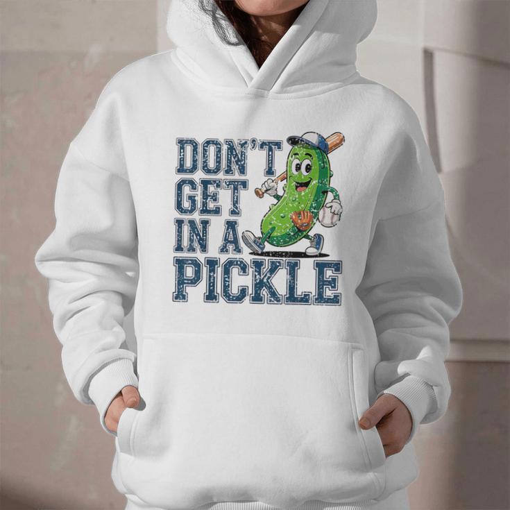 Youth Baseball Catcher Humor Don’t Get In A Pickle Graphic Youth Hoodie Youth Baseball Catcher Humor Don’t Get In A Pickle Graphic Youth Hoodie