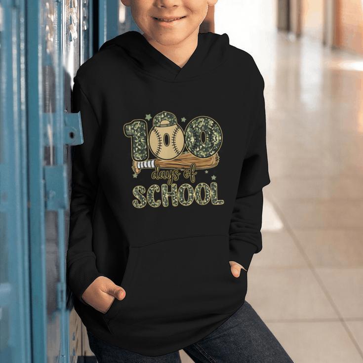 100 Days Of School Baseball Camo Boys Kids 100th Day Graphic Youth Hoodie 100 Days Of School Baseball Camo Boys Kids 100th Day Graphic Youth Hoodie