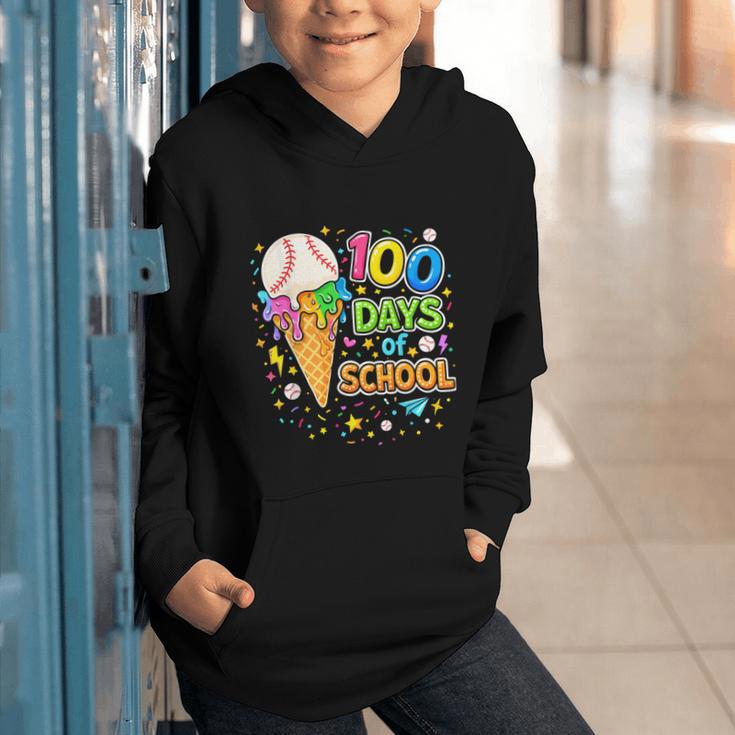 100 Days Of School Baseball Ice Cream Drip Boys Kids Player Graphic Youth Hoodie 100 Days Of School Baseball Ice Cream Drip Boys Kids Player Graphic Youth Hoodie