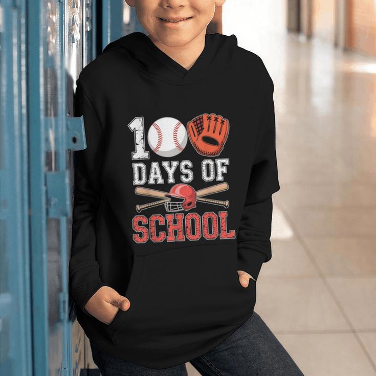 100 Days Of School Baseball Player Teacher Student Graphic Youth Hoodie 100 Days Of School Baseball Player Teacher Student Graphic Youth Hoodie