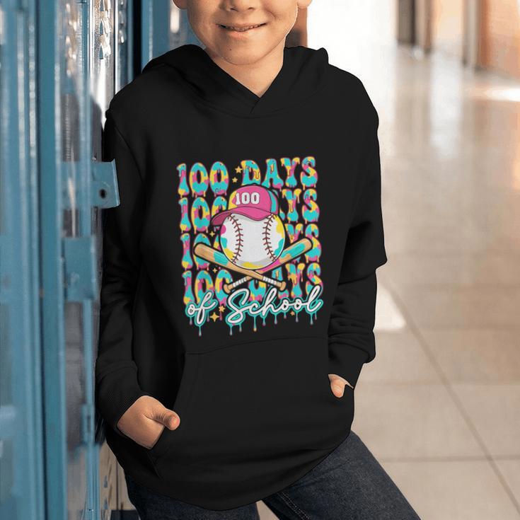 100 Days Of School Drip Baseball 100th Day Baseball School Graphic Youth Hoodie 100 Days Of School Drip Baseball 100th Day Baseball School Graphic Youth Hoodie