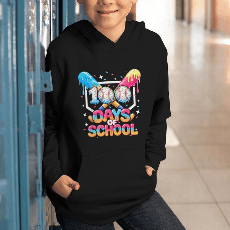 100 Days Of School Ice Cream Baseball Player For Kids Boys Graphic Youth Hoodie 100 Days Of School Ice Cream Baseball Player For Kids Boys Graphic Youth Hoodie