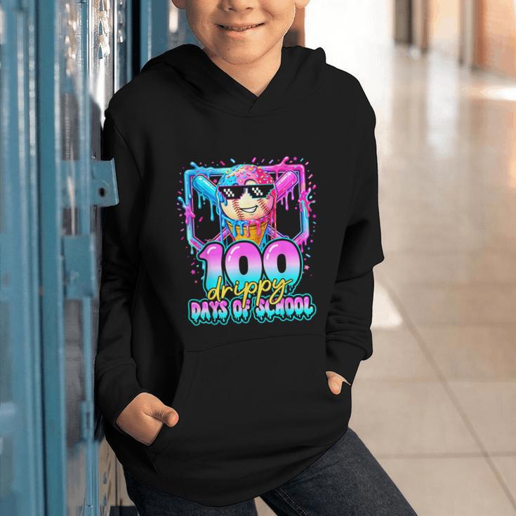 100 Drippy Days Of School Baseball Ice Cream 100th Day Boys Graphic Youth Hoodie 100 Drippy Days Of School Baseball Ice Cream 100th Day Boys Graphic Youth Hoodie