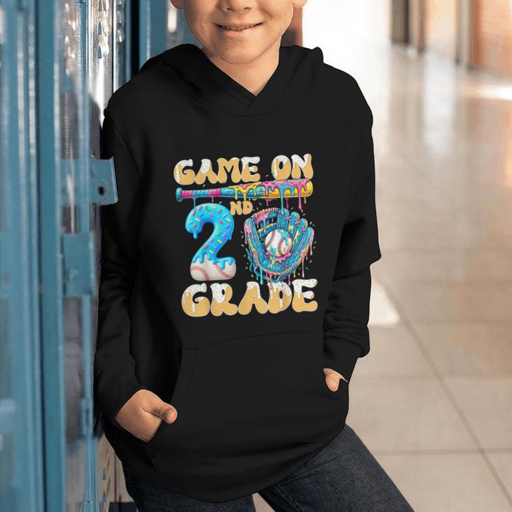 2nd Grade Back To School Baseball Drip Ice Cream Game On Graphic Youth Hoodie 2nd Grade Back To School Baseball Drip Ice Cream Game On Graphic Youth Hoodie