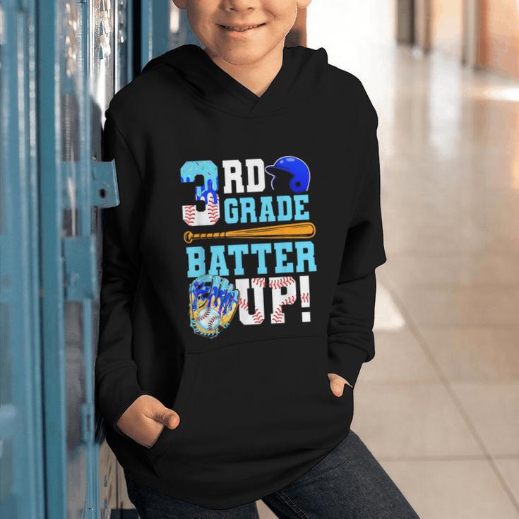 3rd Grade Back To School Baseball Drip Ice Cream Batter Up Graphic Youth Hoodie 3rd Grade Back To School Baseball Drip Ice Cream Batter Up Graphic Youth Hoodie