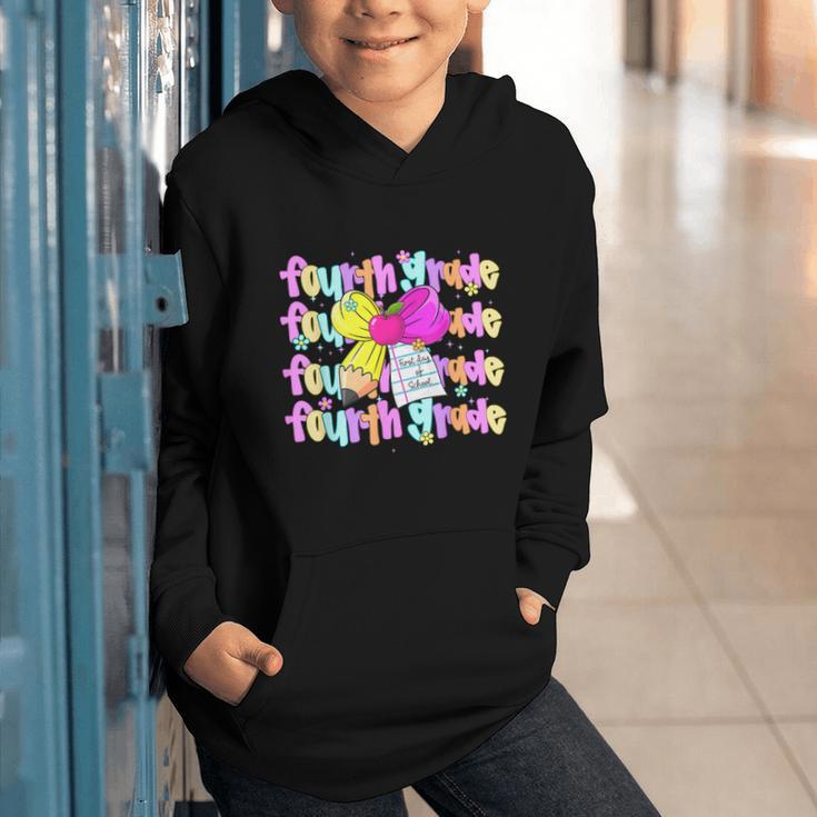 4th Grade For Girls Back To School First Day Fourth Grade Graphic Youth Hoodie 4th Grade For Girls Back To School First Day Fourth Grade Graphic Youth Hoodie