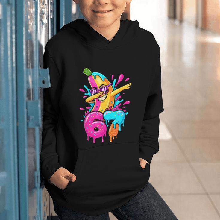 67 Baseball Dabbing Banana 6 7 Dripping Ice Cream Meme Graphic Youth Hoodie