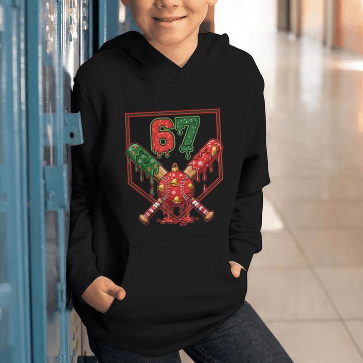 67 Baseball Drip Christmas Meme Six Seven Gen Alpha Slang Graphic Youth Hoodie