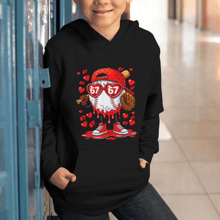 67 Baseball Drip Valentine's Day Graphic Youth Hoodie 67 Baseball Drip Valentine's Day Graphic Youth Hoodie