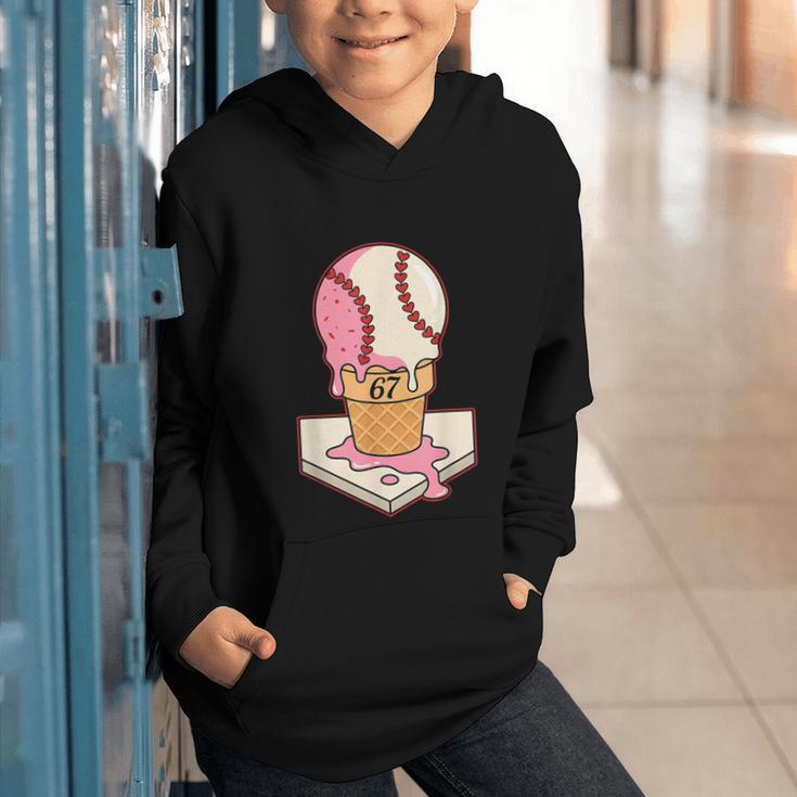 67 Tee Baseball Creamy Dripping Graphic Sixty-Seven Clothes Graphic Youth Hoodie