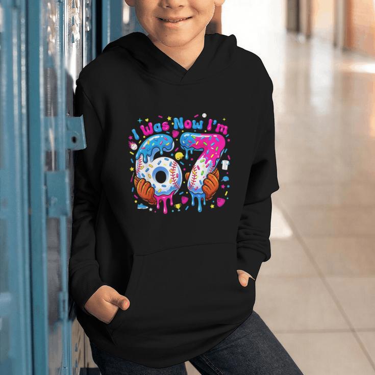 7th Birthday I Was 6 Now I'm 7 Baseball Ice Cream Drip Graphic Youth Hoodie 7th Birthday I Was 6 Now I'm 7 Baseball Ice Cream Drip Graphic Youth Hoodie