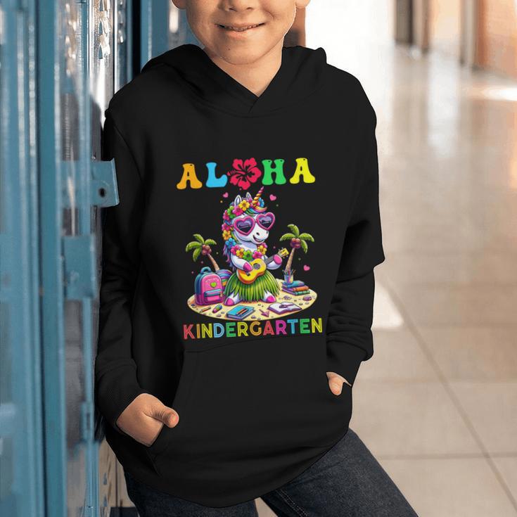 Aloha Kindergarten Unicorn Hawaii Back To School Kids Girl Graphic Youth Hoodie