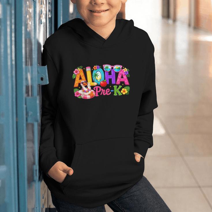 Aloha Pre-K Tropical Floral Beach Silly Goose Back To School Graphic Youth Hoodie
