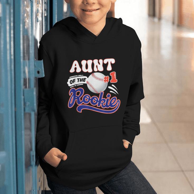 Aunt Rookie Of Year 1st Birthday Baseball Theme Matching Graphic Youth Hoodie