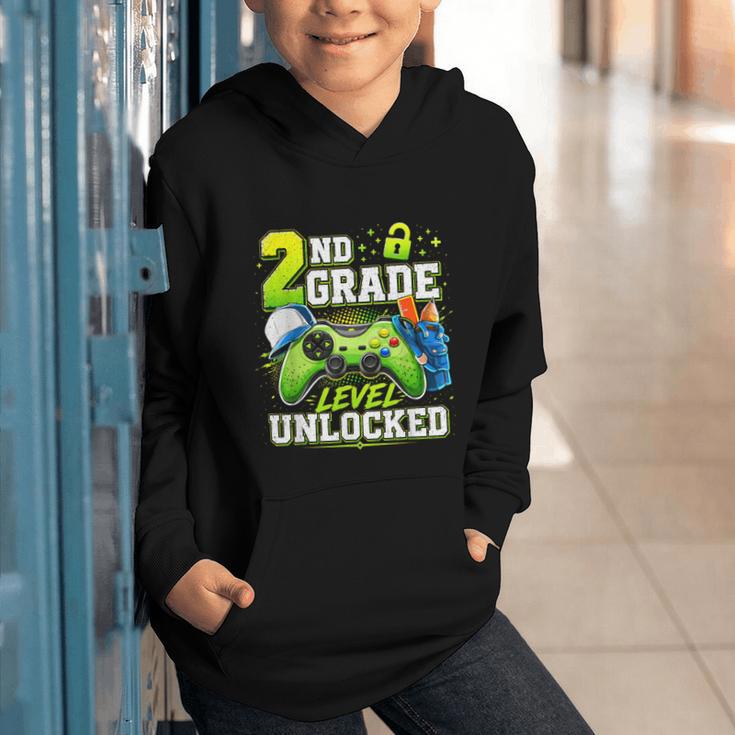 Back To School 2nd Second Grade Level Unlocked Gamer Kid Graphic Youth Hoodie Back To School 2nd Second Grade Level Unlocked Gamer Kid Graphic Youth Hoodie