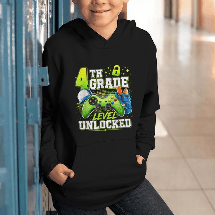 Back To School 4th Fourth Grade Level Unlocked Gamer Kid Graphic Youth Hoodie Back To School 4th Fourth Grade Level Unlocked Gamer Kid Graphic Youth Hoodie