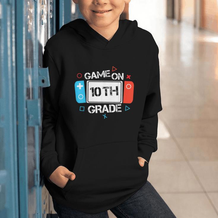 Back To School Game On 10th Grade Gamer Kids Boys Girl Graphic Youth Hoodie