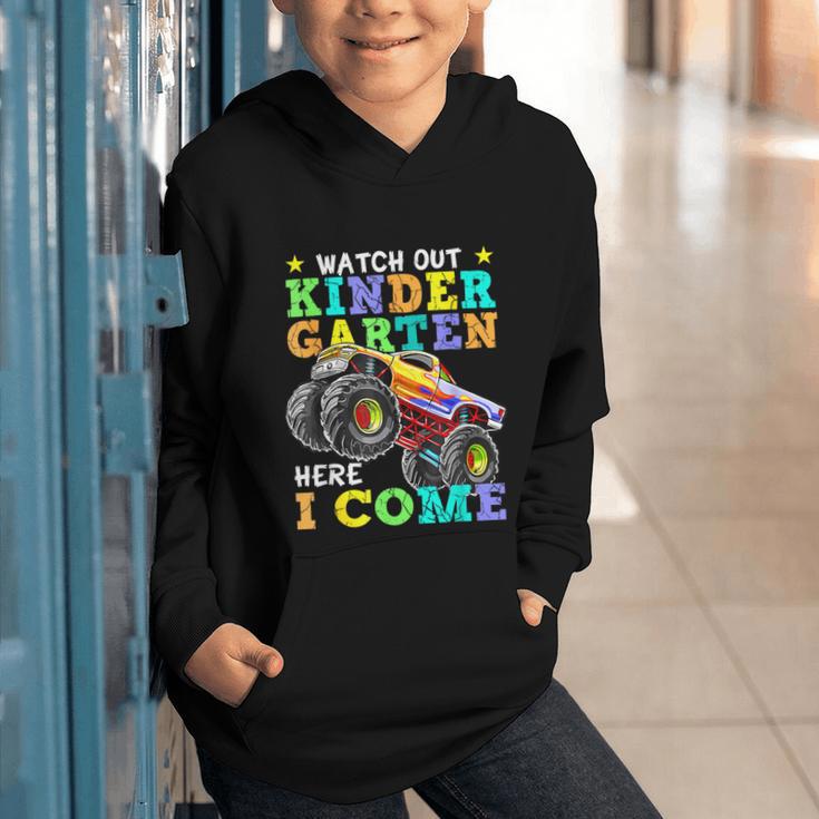 Back To School Kindergarten Here I Come For Boy Kid Truck Graphic Youth Hoodie