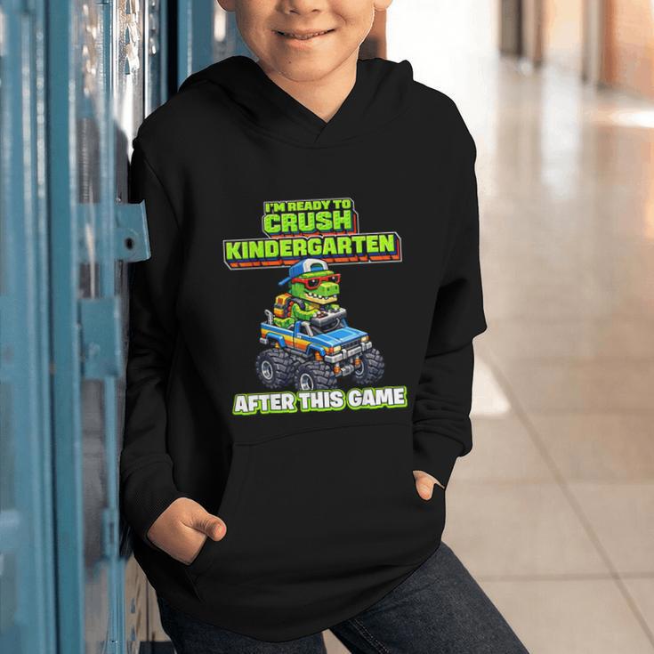 Back To School Kindergarten Retro Monster Truck Dinosaur Boy Graphic Youth Hoodie Back To School Kindergarten Retro Monster Truck Dinosaur Boy Graphic Youth Hoodie