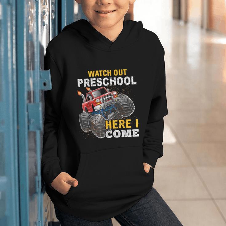 Back To School Preschool Here I Come For Boy Kids Truck Graphic Youth Hoodie Back To School Preschool Here I Come For Boy Kids Truck Graphic Youth Hoodie