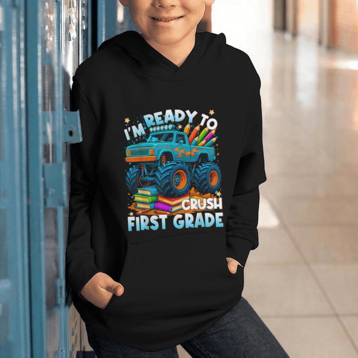 Back To School Ready To Crush 1st Grade Monster Truck Boys Graphic Youth Hoodie Back To School Ready To Crush 1st Grade Monster Truck Boys Graphic Youth Hoodie