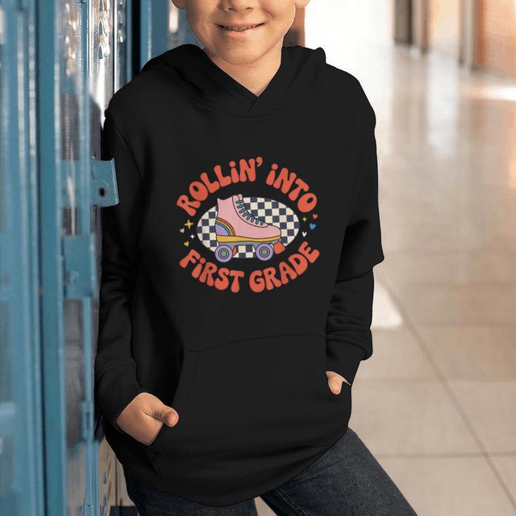 Back To School Rollin Into First Grade Girls Graphic Youth Hoodie Back To School Rollin Into First Grade Girls Graphic Youth Hoodie