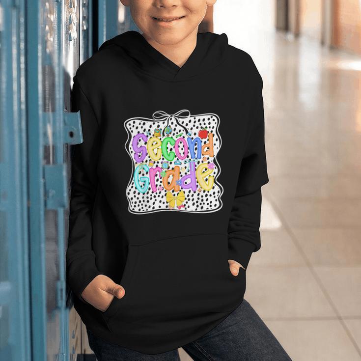 Back To School Second Grade Girls 2nd Grade Dalmatian Dots Graphic Youth Hoodie