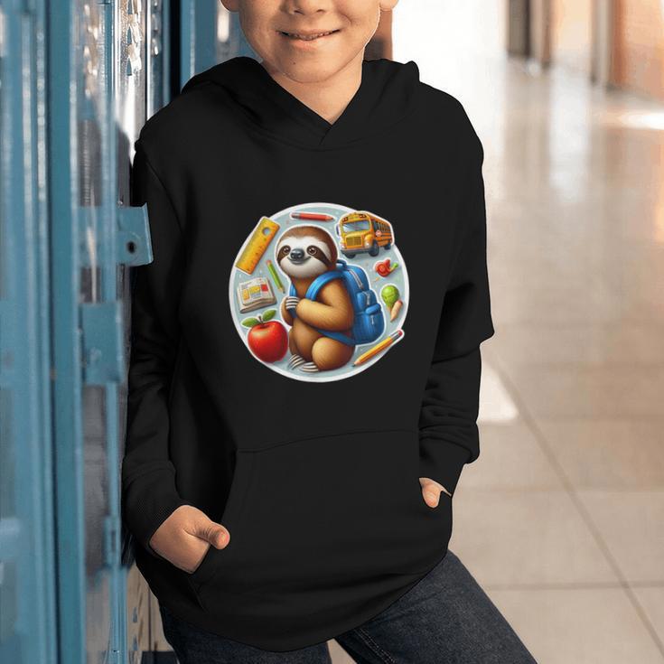 Back To School Sloth Boys Girls Student Kids Lover Child New Graphic Youth Hoodie Back To School Sloth Boys Girls Student Kids Lover Child New Graphic Youth Hoodie