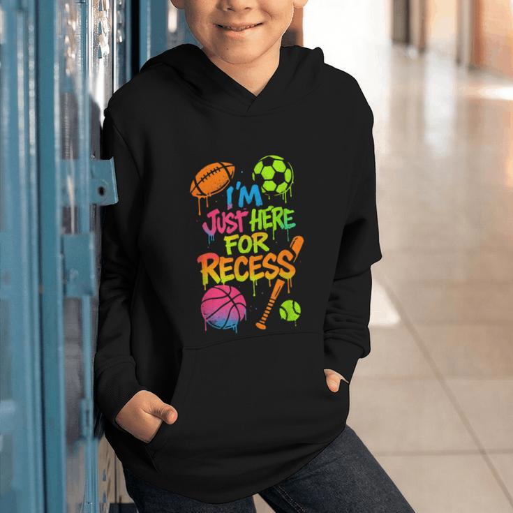 Back To School Sports Basketball Football Recess Graphic Youth Hoodie Back To School Sports Basketball Football Recess Graphic Youth Hoodie