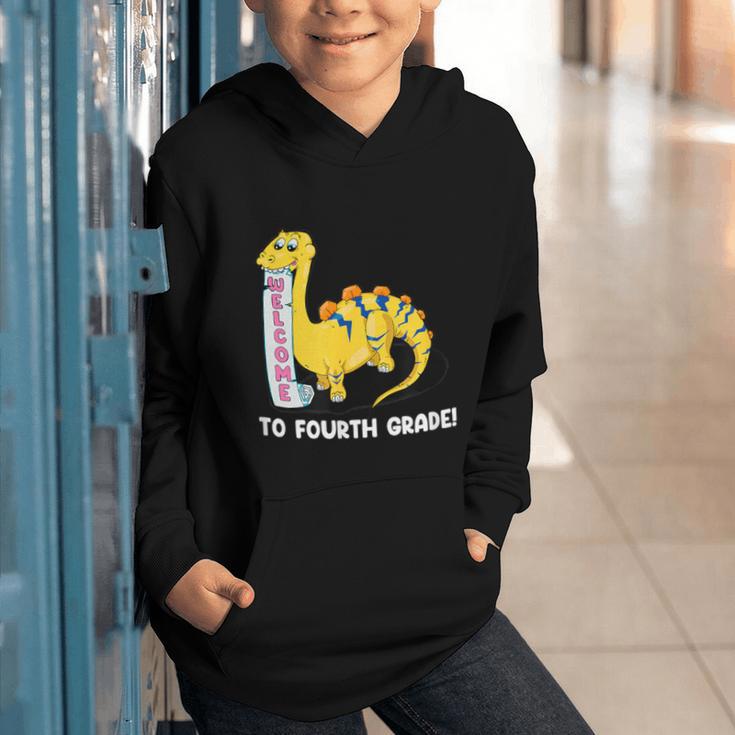 Back To School Welcome To Fourth Grade Graphic Youth Hoodie