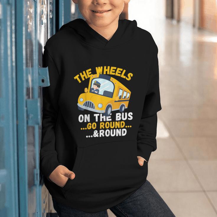 Back To School The Wheels On The Bus Go Round And Round Kids Graphic Youth Hoodie Back To School The Wheels On The Bus Go Round And Round Kids Graphic Youth Hoodie