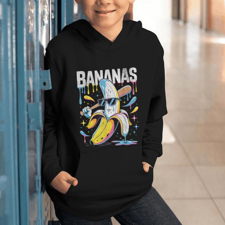 Banana Baseball Drip Kids Youth Boys Girls Sport Teens Graphic Youth Hoodie