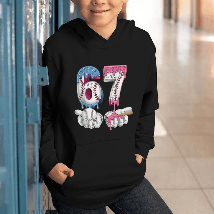 Baseball 67 Ice Cream Drip Six Seven Boys Girls Meme Graphic Youth Hoodie Baseball 67 Ice Cream Drip Six Seven Boys Girls Meme Graphic Youth Hoodie