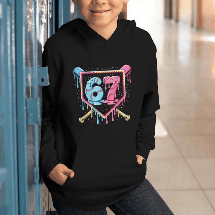 Baseball 67 Ice Cream Drip Six Seven Meme Boy Girl Kid Graphic Youth Hoodie
