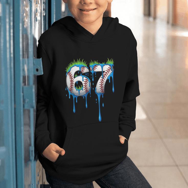 Baseball 67 Six Seven Gen Alpha Meme Blue Drip Boys Graphic Youth Hoodie Baseball 67 Six Seven Gen Alpha Meme Blue Drip Boys Graphic Youth Hoodie