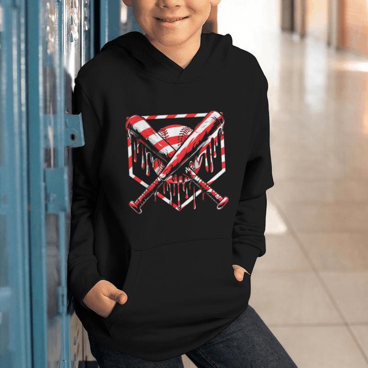 Baseball Candy Cane Christmas Baseball Ice Cream Drip Boys Graphic Youth Hoodie Baseball Candy Cane Christmas Baseball Ice Cream Drip Boys Graphic Youth Hoodie