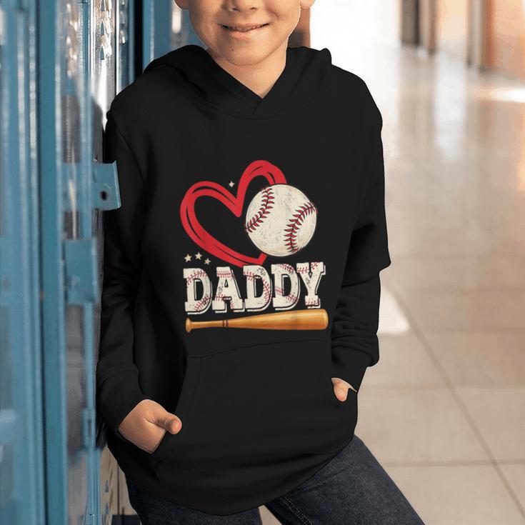 Baseball Daddy Baseball Heart Family Matching Graphic Youth Hoodie