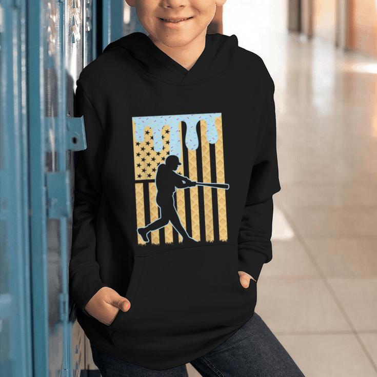 Baseball Drip Boys Dripping Ice Cream Baseball American Flag Graphic Youth Hoodie Baseball Drip Boys Dripping Ice Cream Baseball American Flag Graphic Youth Hoodie