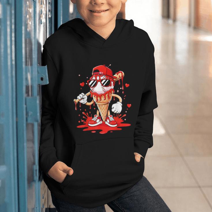 Baseball Drip Ice Cream Apparel Youth Boys Valentines Graphic Youth Hoodie Baseball Drip Ice Cream Apparel Youth Boys Valentines Graphic Youth Hoodie