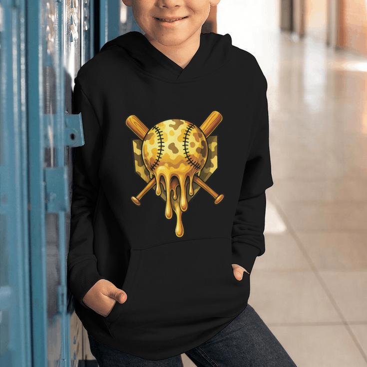 Baseball Drip Ice Cream Camo Cool Graphic Youth Hoodie Baseball Drip Ice Cream Camo Cool Graphic Youth Hoodie