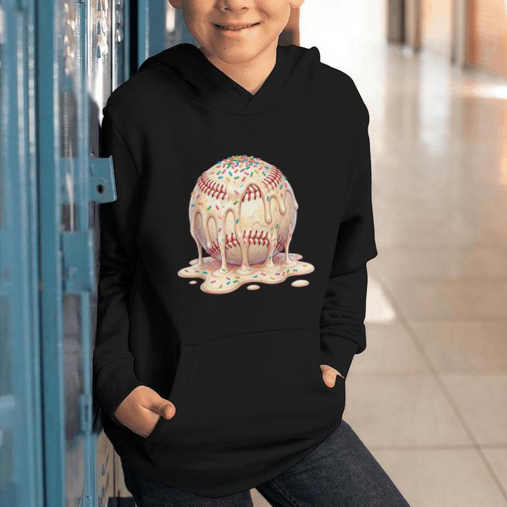 Baseball Drip Ice Cream Melting Illustration Graphic Youth Hoodie Baseball Drip Ice Cream Melting Illustration Graphic Youth Hoodie