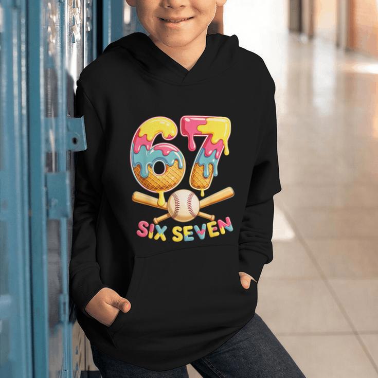 Baseball Drip Ice Cream Number 67 Player Lifestyle Graphic Youth Hoodie Baseball Drip Ice Cream Number 67 Player Lifestyle Graphic Youth Hoodie