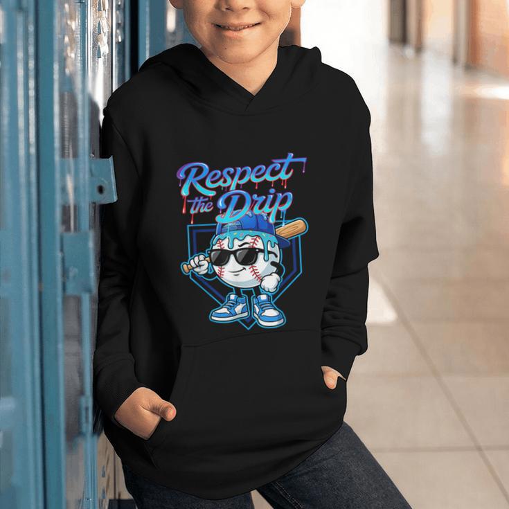 Baseball Drip Ice Cream Respect The Drip Home Plate Boy Kids Graphic Youth Hoodie Baseball Drip Ice Cream Respect The Drip Home Plate Boy Kids Graphic Youth Hoodie