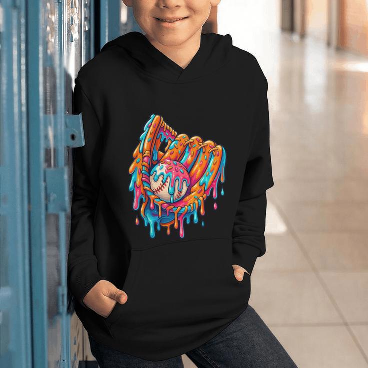 Baseball Drip Ice Cream Sprinkles Baseball Glove For Boys Graphic Youth Hoodie Baseball Drip Ice Cream Sprinkles Baseball Glove For Boys Graphic Youth Hoodie