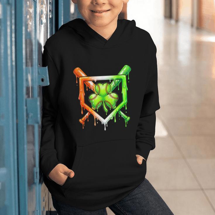 Baseball Drip Ice Cream St Patricks Day Shamrock Graphic Youth Hoodie Baseball Drip Ice Cream St Patricks Day Shamrock Graphic Youth Hoodie