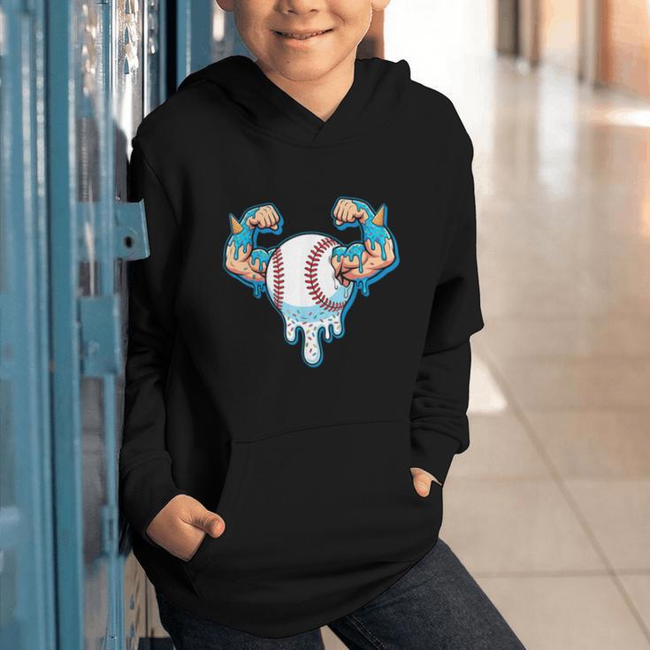 Baseball Drip Ice Cream Strong Character Graphic Youth Hoodie Baseball Drip Ice Cream Strong Character Graphic Youth Hoodie