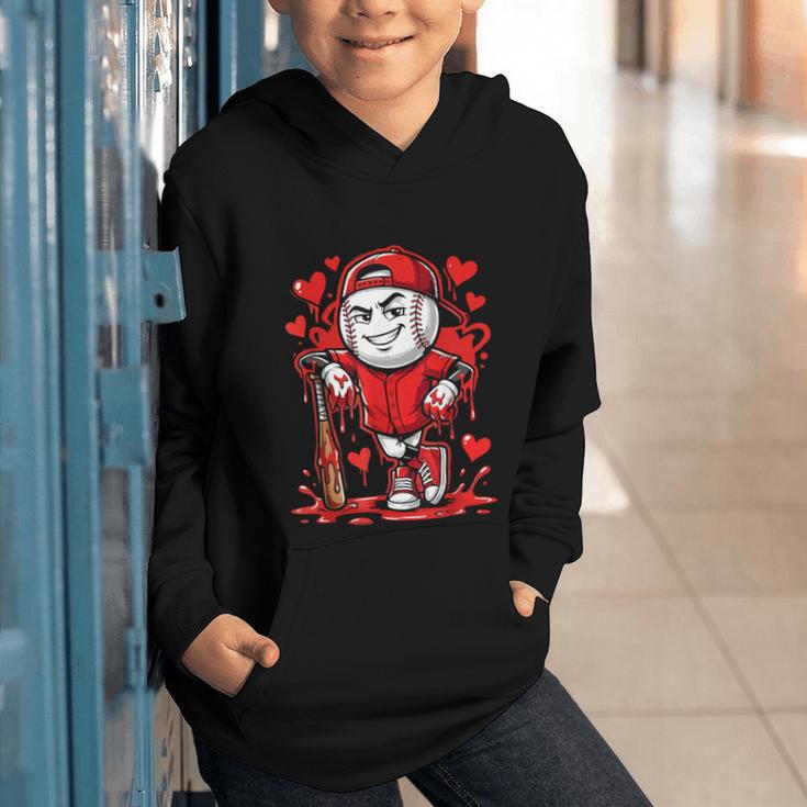 Baseball Drip Icecream Heart Red Valentine Day Boys Kids Graphic Youth Hoodie Baseball Drip Icecream Heart Red Valentine Day Boys Kids Graphic Youth Hoodie