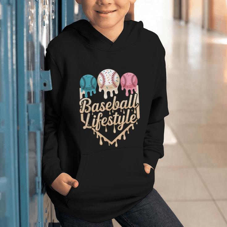 Baseball Drip Icecream Graphic Youth Hoodie Baseball Drip Icecream Graphic Youth Hoodie