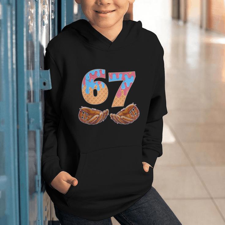 Baseball Drip Number 67 Player Six Seven Meme Graphic Youth Hoodie Baseball Drip Number 67 Player Six Seven Meme Graphic Youth Hoodie