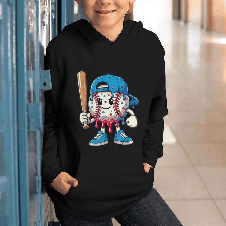 Baseball Drippy Style Apparel For Boys Youth Cool Baseball Graphic Youth Hoodie